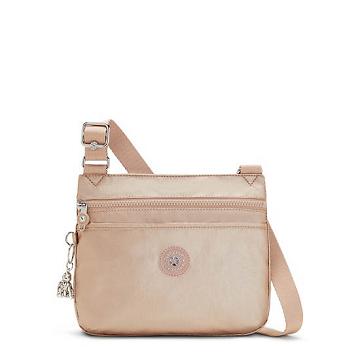 Kipling Emmylou Metallic Crossbody Bags Gold Charm Metallic | CA 1109UZ